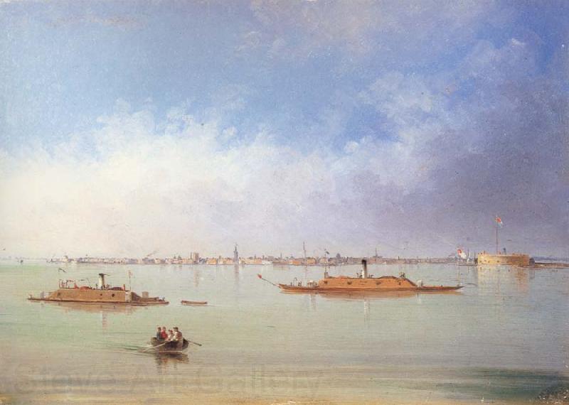 John Gadsby Chapman Charleston Bay and City France oil painting art